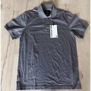 Belstaff Mens Designer Shirt Short Sleeved Cotton Tornado Grey Size Small NWT